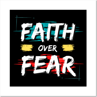 Faith Over Fear | Christian Saying Posters and Art